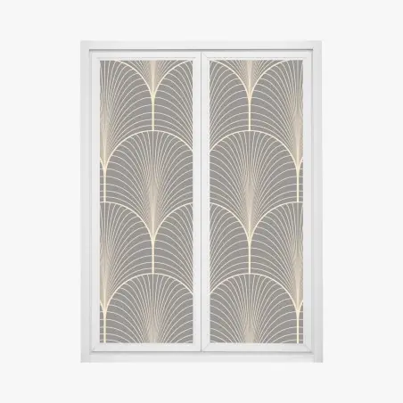 Window decal art deco gold fan pattern • Wallissimo®
