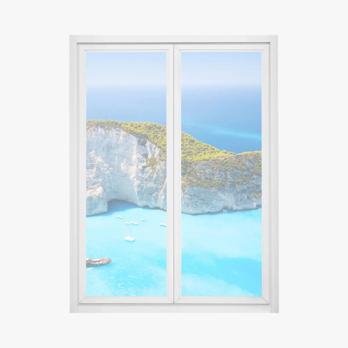 Window decal Navagio Bay turquoise cove, Zakynthos • Wallissimo® Window decal Navagio Bay turquoise cove, Zakynthos • Wallissimo®