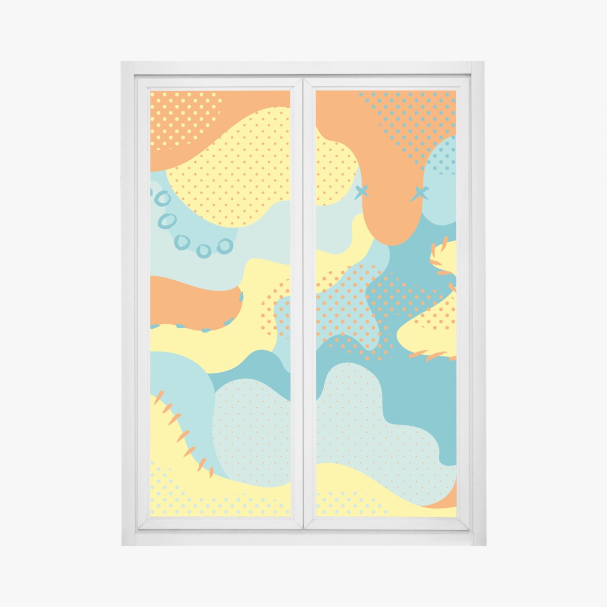 Window decal vibrant abstract pop-art composition ⁕ Wallissimo® Window decal vibrant abstract pop-art composition ⁕ Wallissimo®