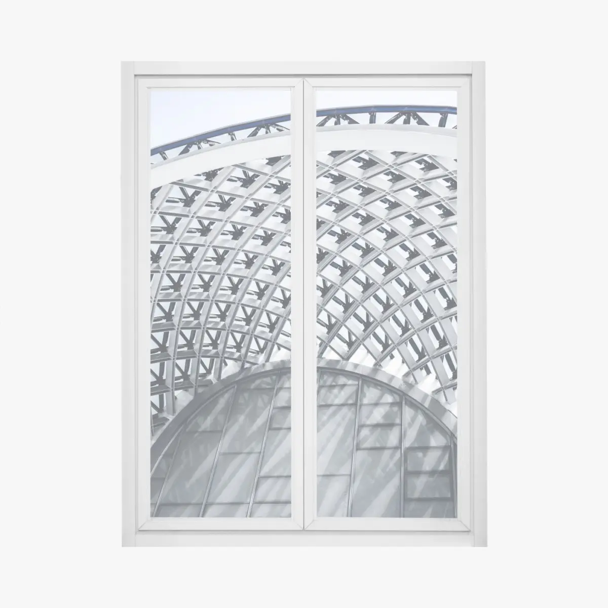 Window decal geometric arch of modern architecture • Wallissimo® Window decal geometric arch of modern architecture • Wallissimo®