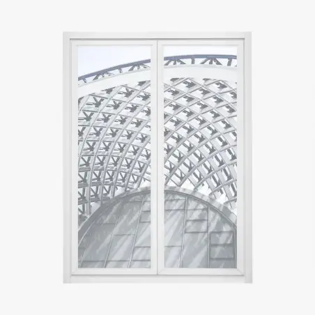 Window decal geometric arch of modern architecture • Wallissimo®