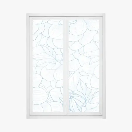 Window decal delicate blue floral pattern • Wallissimo®
