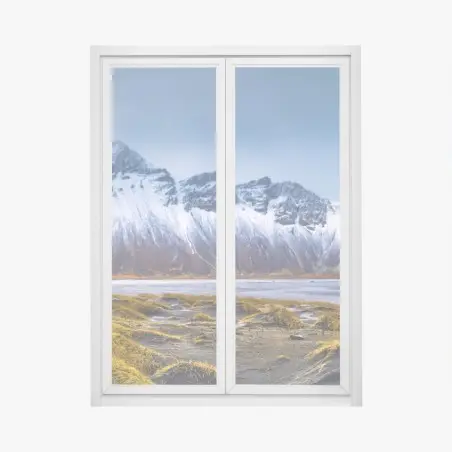 Window decal Vestrahorn panorama at Stokksnes • Wallissimo®
