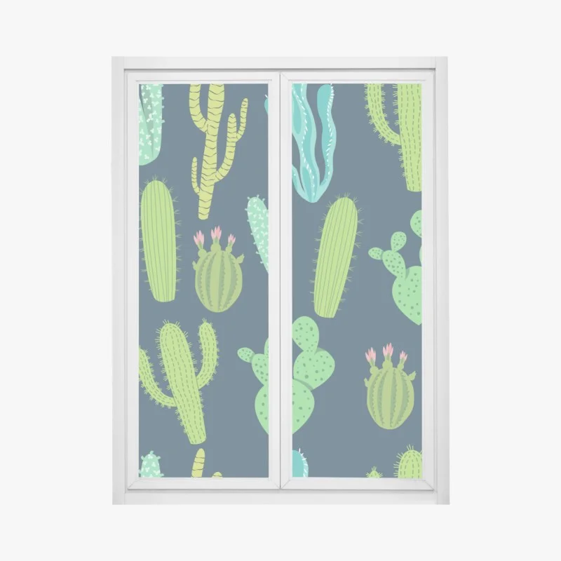 Window decal lush green forest trail • Wallissimo®