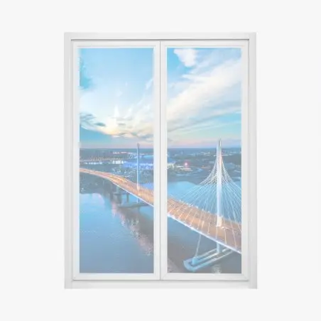 Window decal St. Petersburg bridge panorama at dusk • Wallissimo®