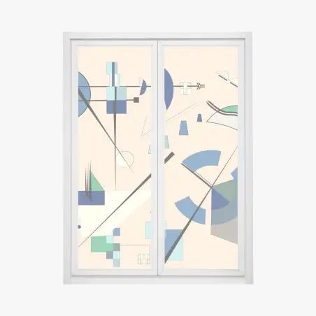 Window decal geometric pastel composition • Wallissimo®