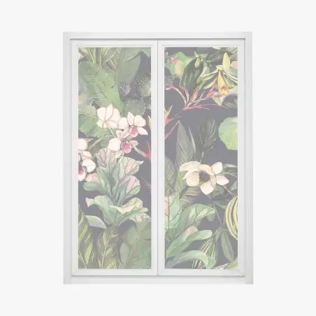Window decal tropical watercolor botanical pattern • Wallissimo®