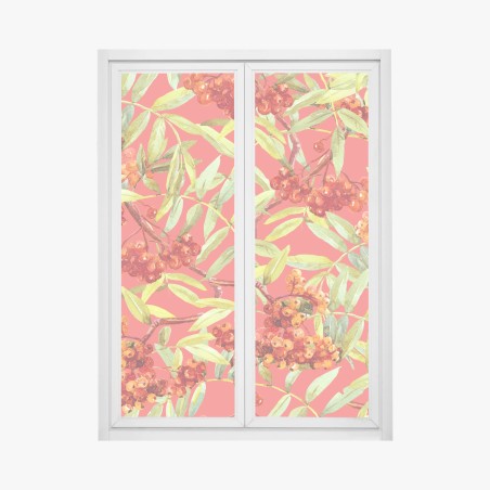 Window decal watercolor rowan berries pattern • Wallissimo®