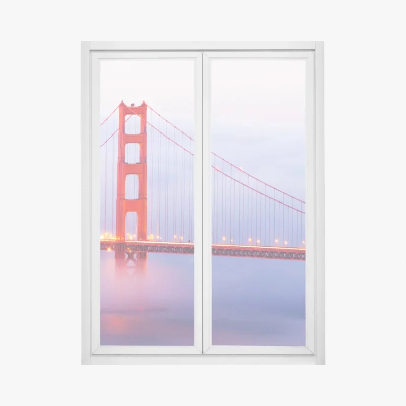Window decal Golden Gate bridge in mist