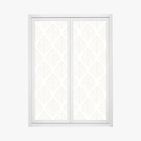 Window decal elegant gold leaf geometric pattern • Wallissimo®