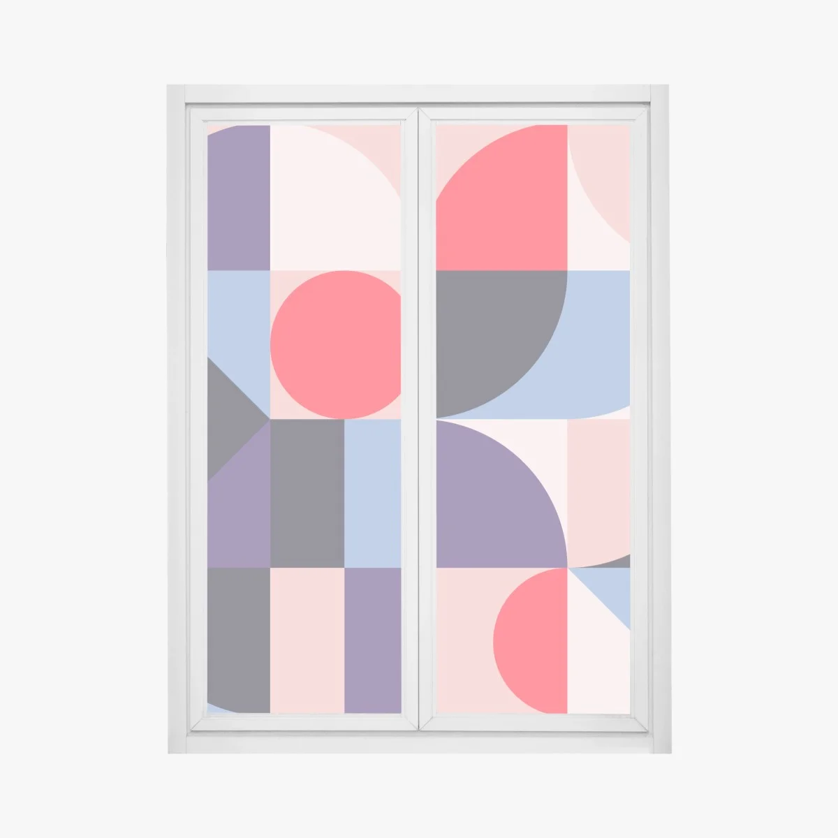 Window decal geometric pastel shapes composition ⁕ Wallissimo® Window decal geometric pastel shapes composition ⁕ Wallissimo®