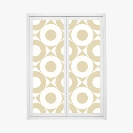 Window decal gold geometric circle pattern • Wallissimo®