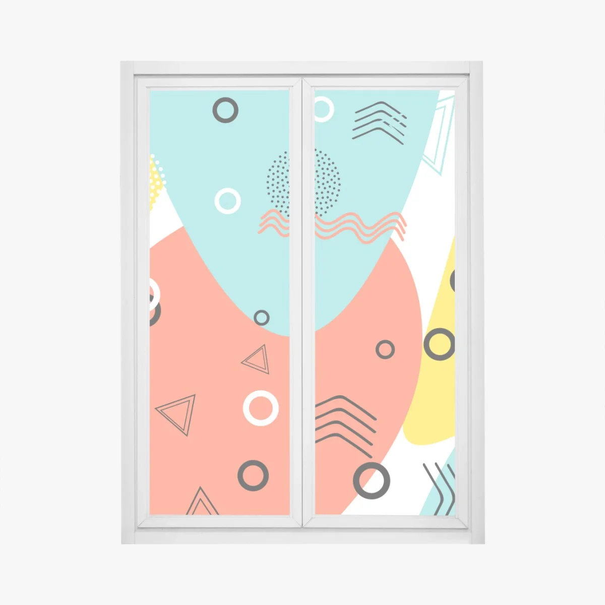 Window decal playful geometric pattern ⁕ Wallissimo® Window decal playful geometric pattern ⁕ Wallissimo®