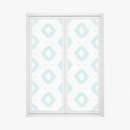 Window decal turquoise geometric diamond pattern • Wallissimo®