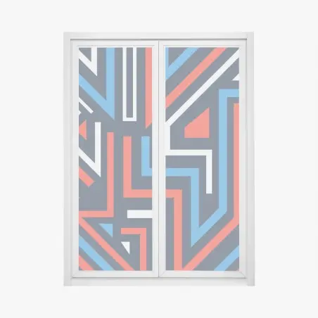 Window decal bold geometric lines • Wallissimo®