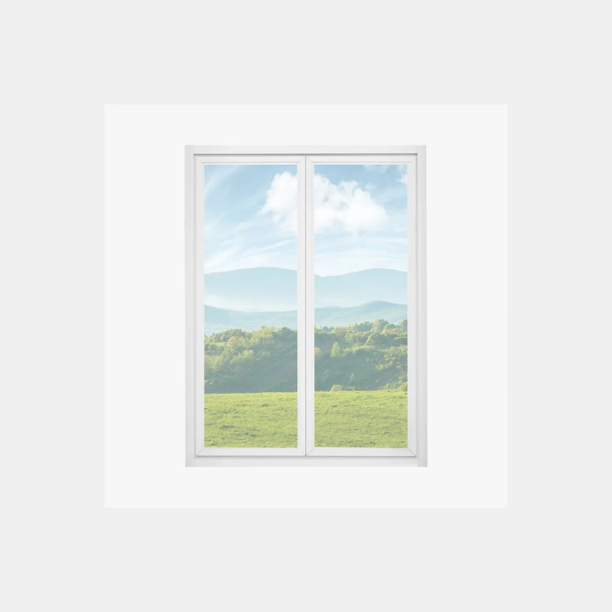 Window decal Romania springtime mountain panorama ⁕ Wallissimo® Window decal Romania springtime mountain panorama ⁕ Wallissimo®