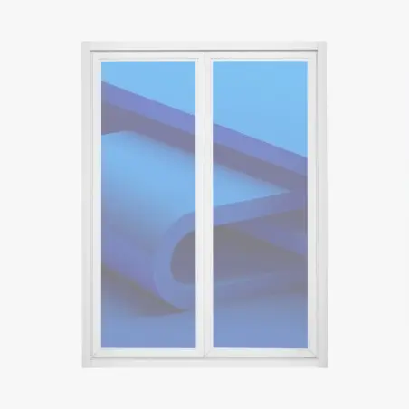 Window decal minimal blue ribbon geometry • Wallissimo®