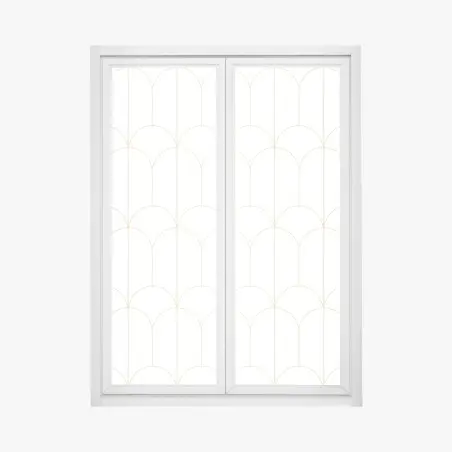 Window decal gold art deco arch pattern • Wallissimo®