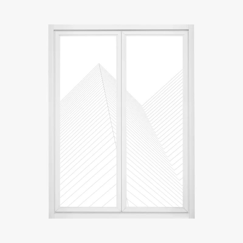 Window decal geometric architectural lines