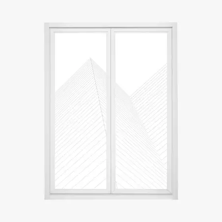 Window decal geometric architectural lines • Wallissimo®