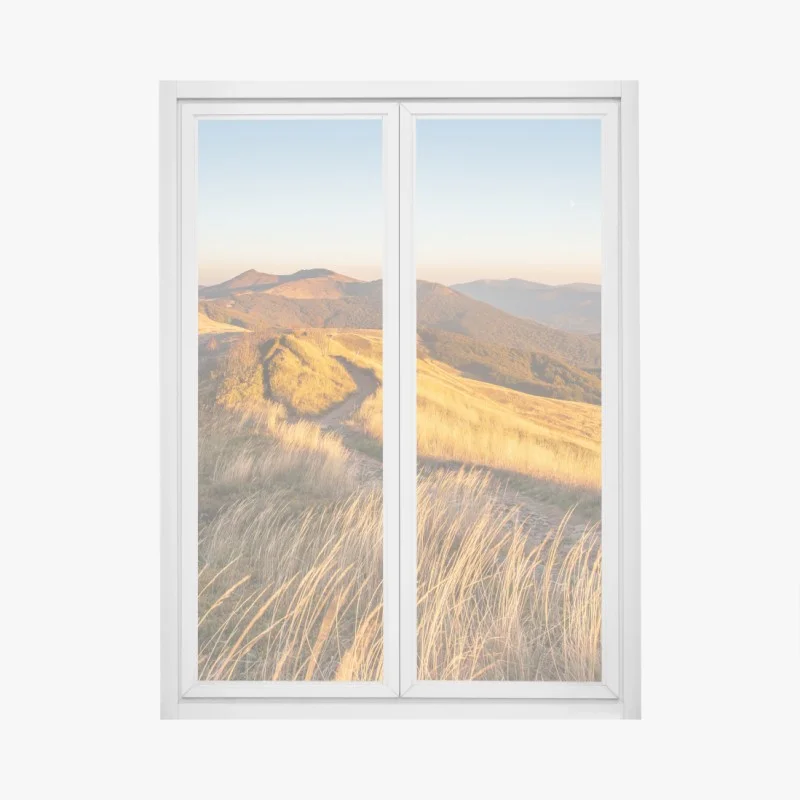 Window decal golden mountain ridge at sunset ⁕ Wallissimo® Window decal golden mountain ridge at sunset ⁕ Wallissimo®