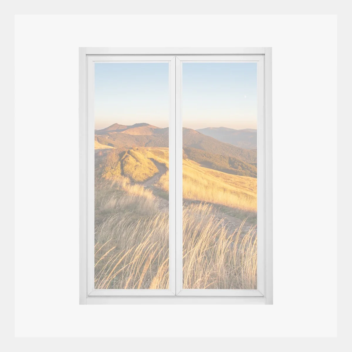 Window decal golden mountain ridge at sunset ⁕ Wallissimo® Window decal golden mountain ridge at sunset ⁕ Wallissimo®