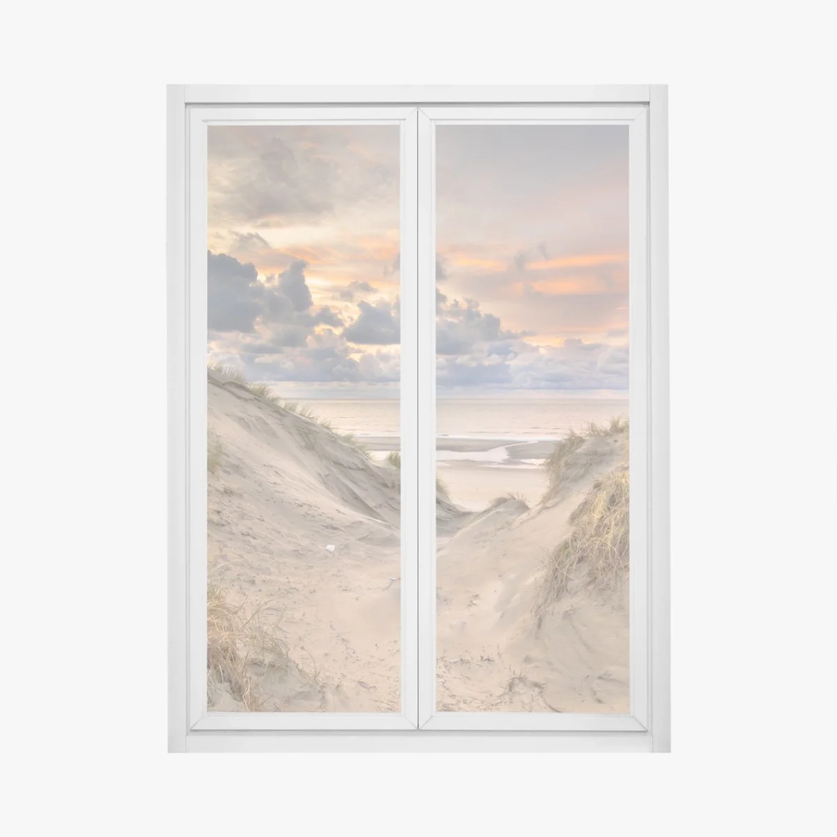 Window decal sunset over Zeeland dunes • Wallissimo® Window decal sunset over Zeeland dunes • Wallissimo®