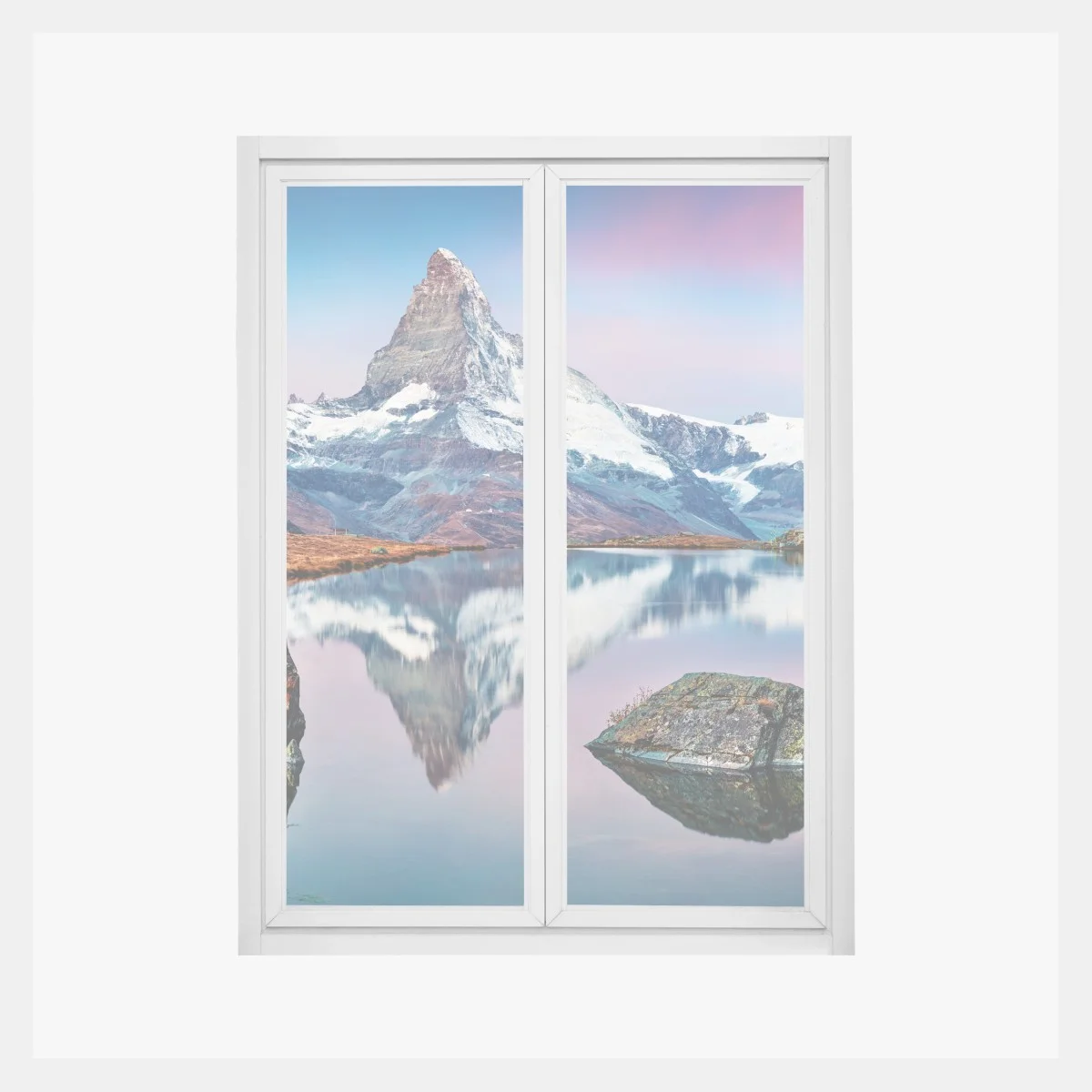 Window decal sunrise reflection at Matterhorn • Wallissimo® Window decal sunrise reflection at Matterhorn • Wallissimo®