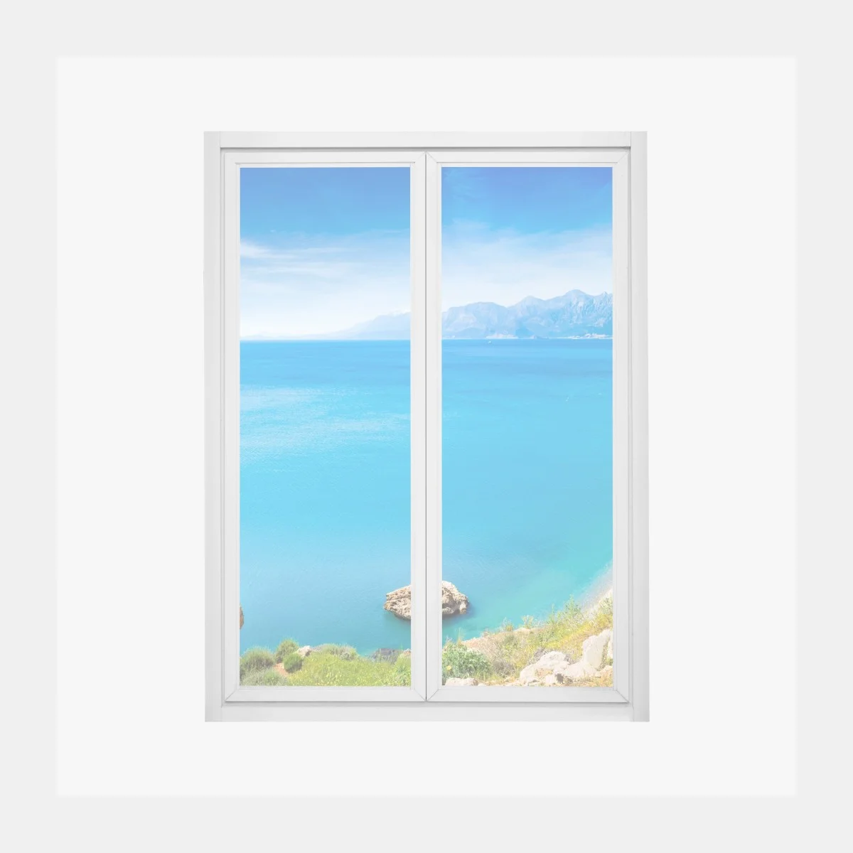 Window decal panoramic Konyaalti beach, Antalya • Wallissimo® Window decal panoramic Konyaalti beach, Antalya • Wallissimo®