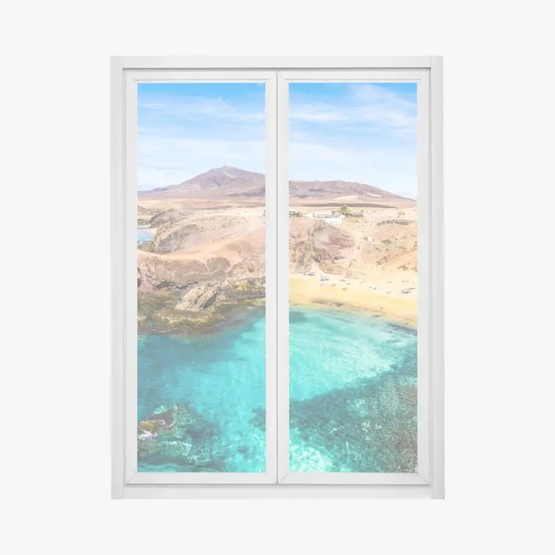 Window decal turquoise cove at Papagayo beach