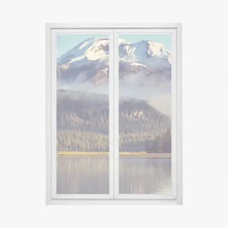 Window decal serene mountain lake in Oregon • Wallissimo®