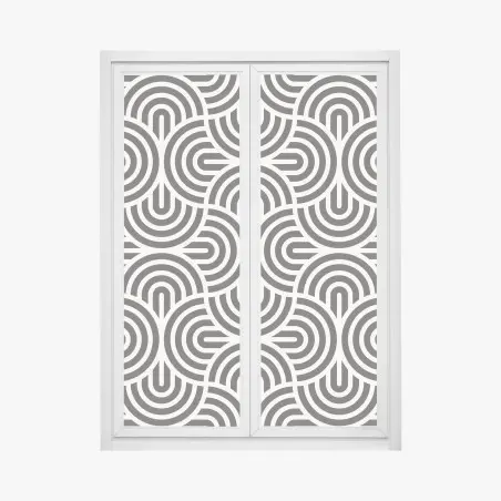 Window decal black and white geometric pattern • Wallissimo®