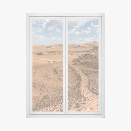Window decal vast desert dunes under blue sky • Wallissimo®