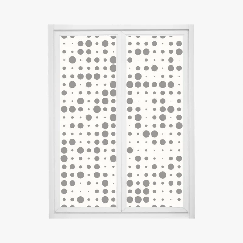 Window decal minimalist halftone dot pattern