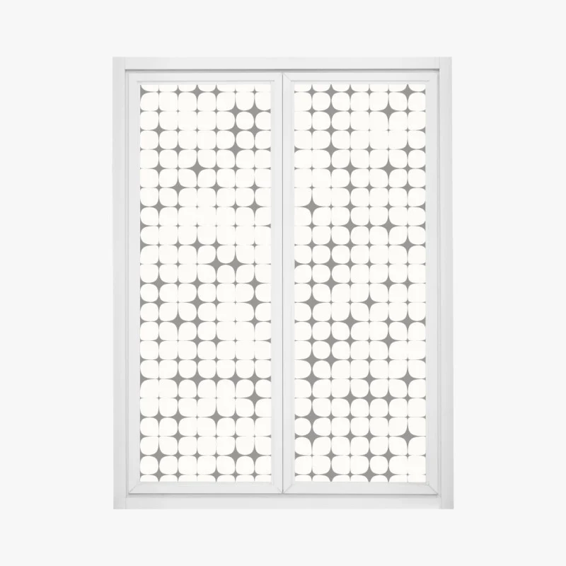 Window decal monochrome geometric dot pattern
