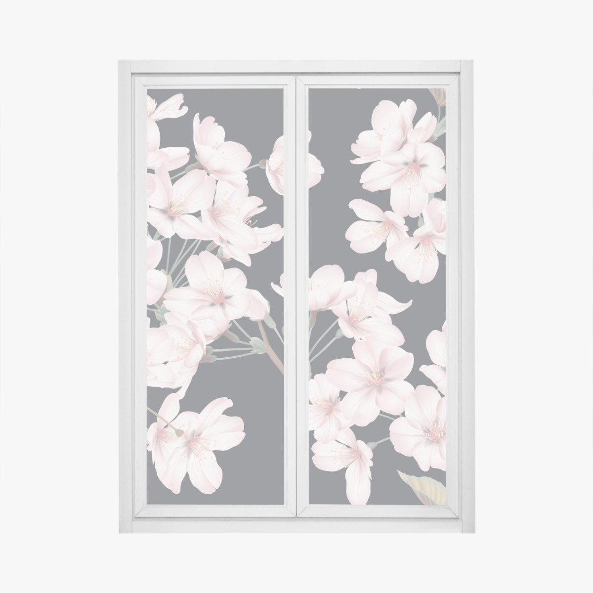 Window decal delicate cherry blossom floral print • Wallissimo® Window decal delicate cherry blossom floral print • Wallissimo®