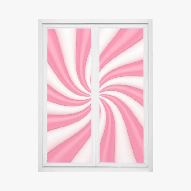 Window decal pink candy swirl spiral ⁕ Wallissimo® Window decal pink candy swirl spiral ⁕ Wallissimo®