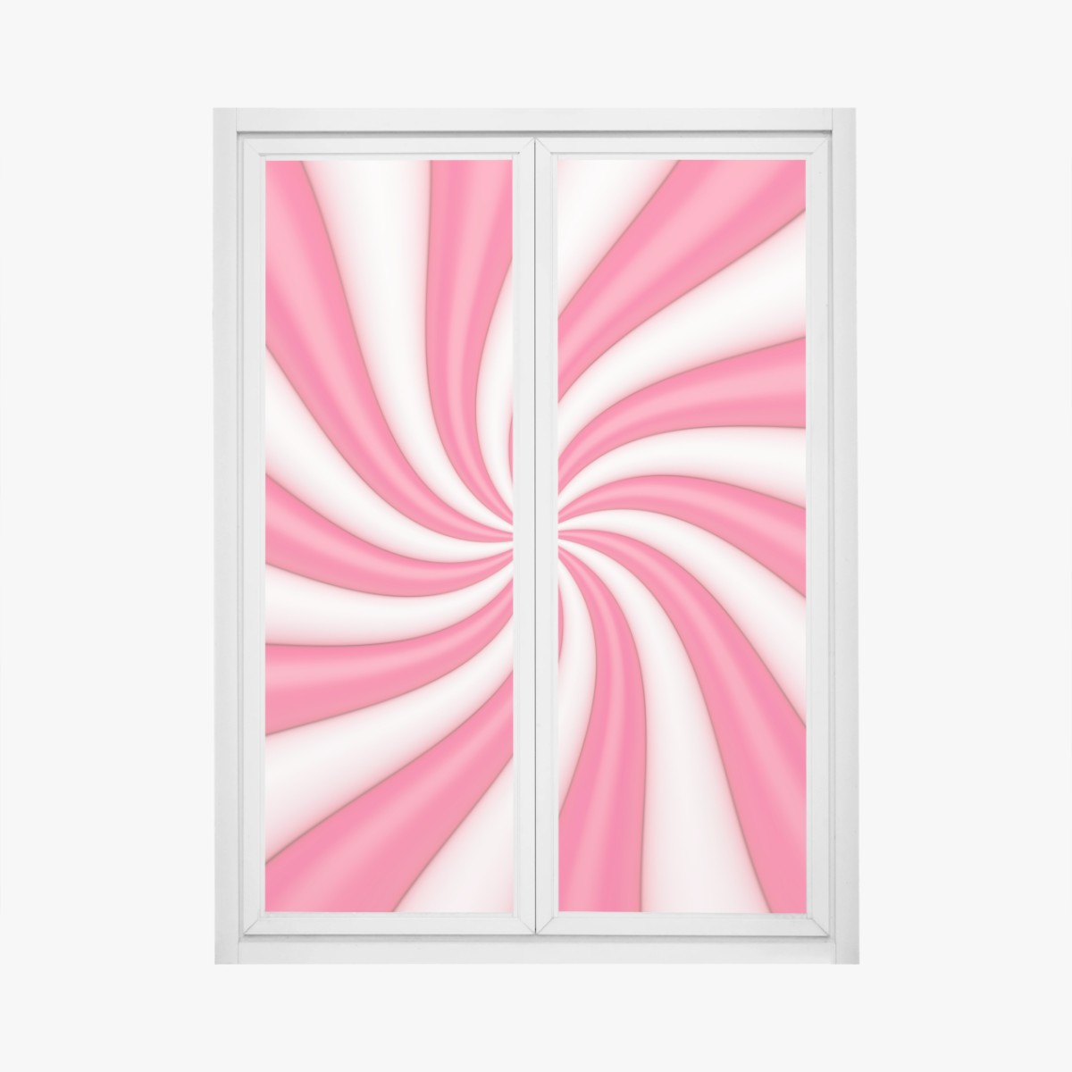 Window decal pink candy swirl spiral • Wallissimo® Window decal pink candy swirl spiral • Wallissimo®