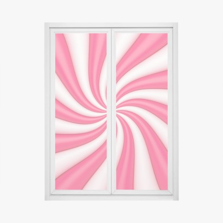 Window decal pink candy swirl spiral • Wallissimo®