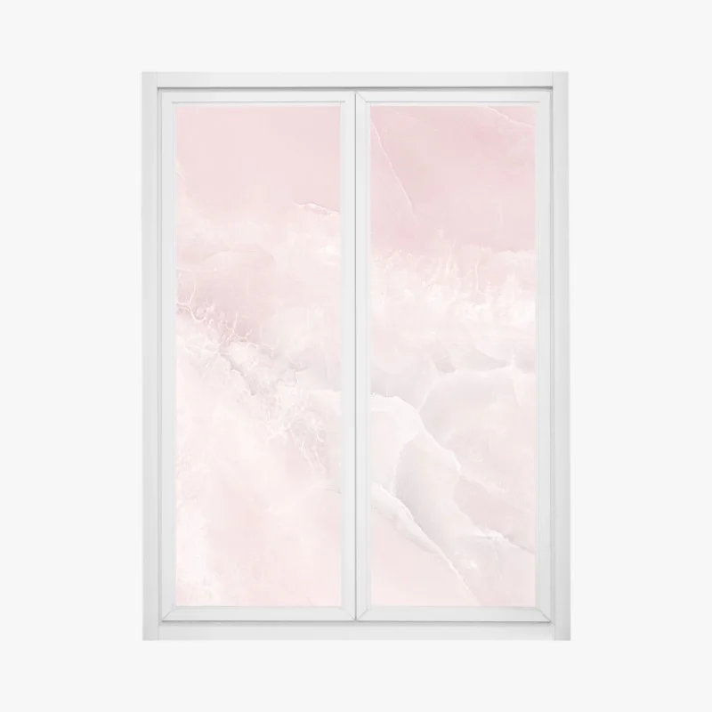 Window decal soft pink marble texture