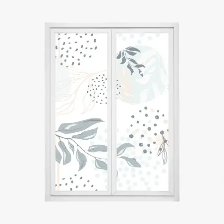 Window decal pastel botanical abstract design • Wallissimo®