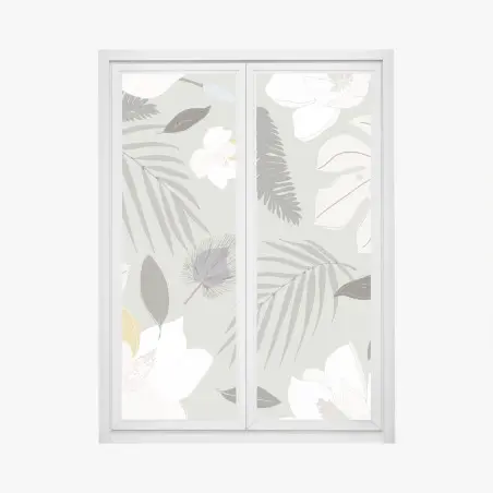 Window decal soft pastel botanical pattern • Wallissimo®