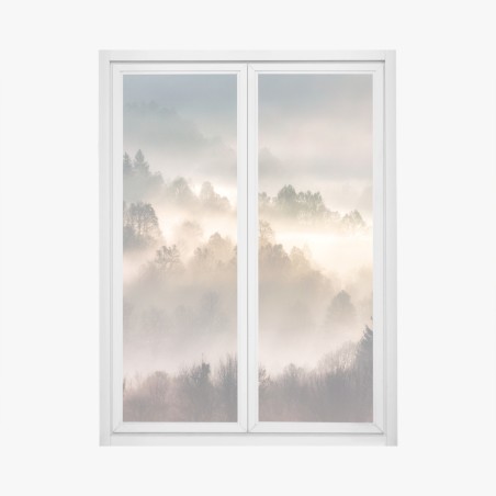 Window decal misty forest at dawn • Wallissimo®