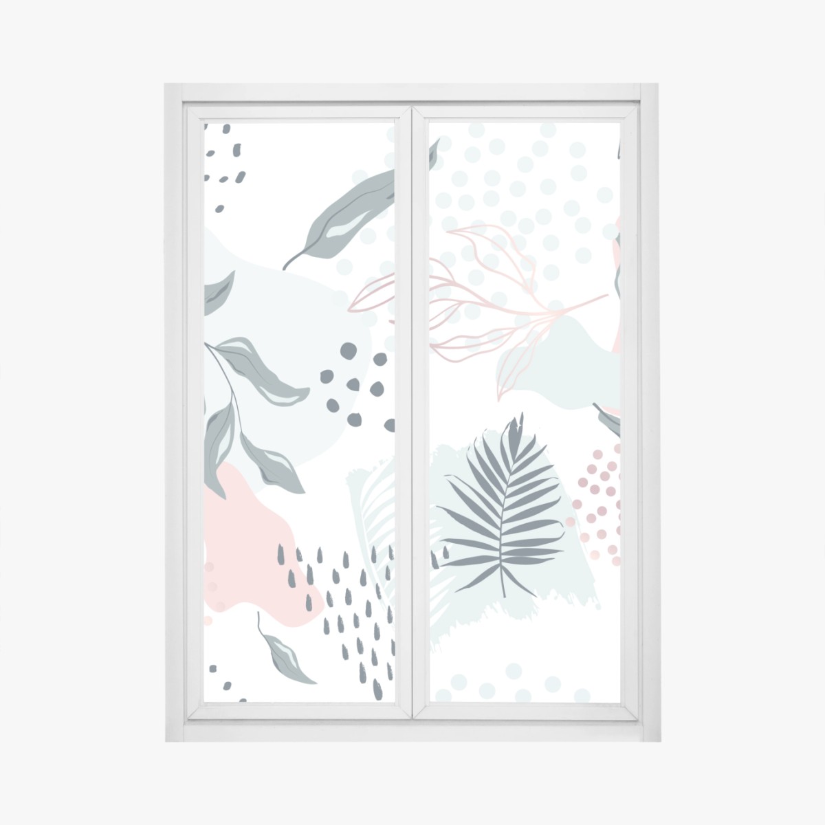 Window decal pastel botanical abstract pattern • Wallissimo® Window decal pastel botanical abstract pattern • Wallissimo®