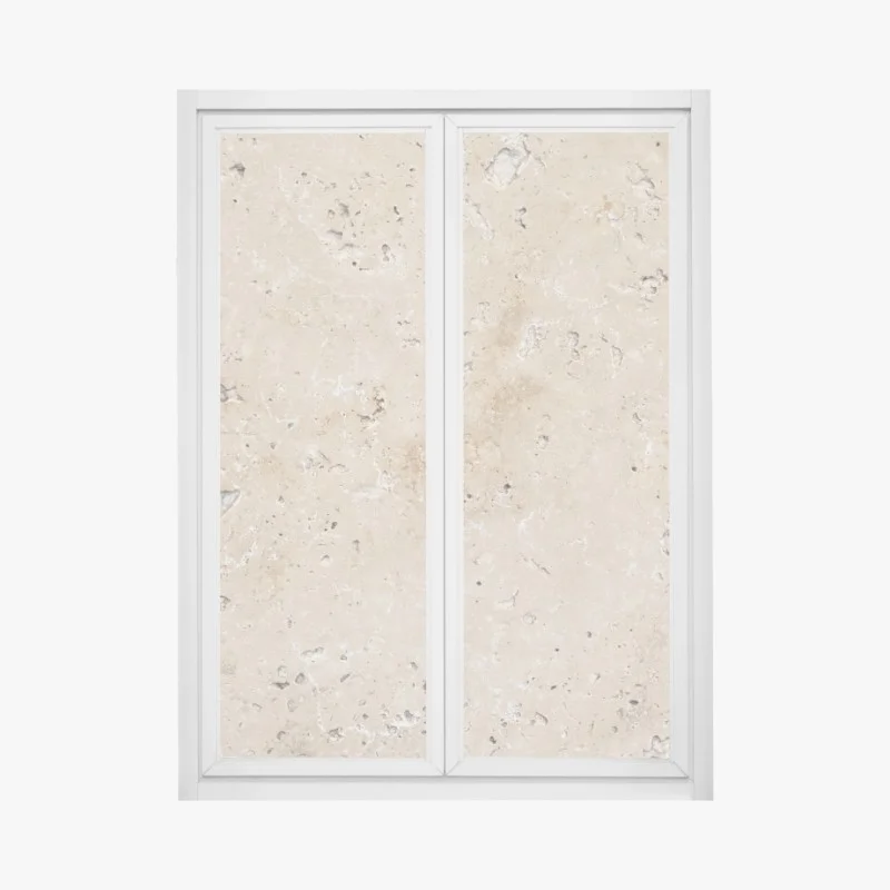 Window decal beige travertine stone texture