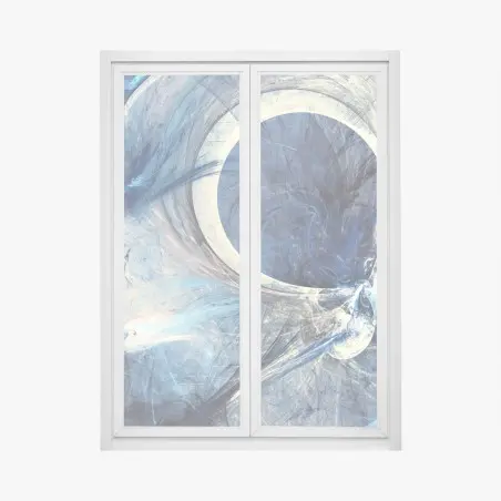 Window decal blue fractal vortex • Wallissimo®
