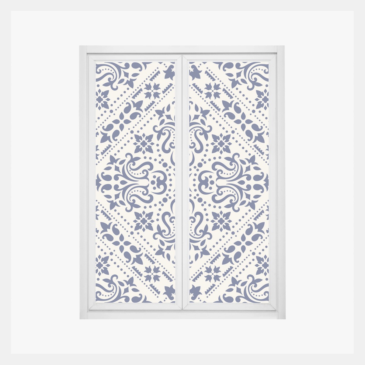 Window decal navy damask tile pattern ⁕ Wallissimo® Window decal navy damask tile pattern ⁕ Wallissimo®