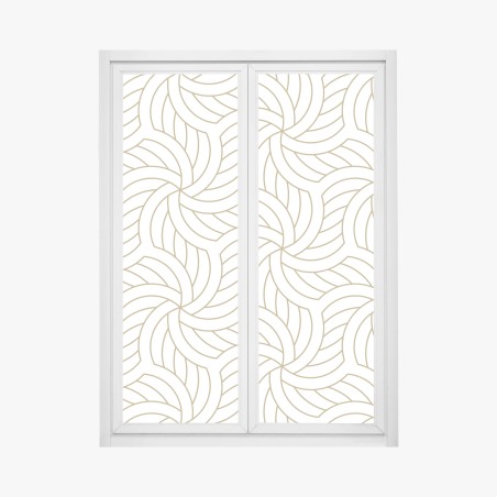 Window decal gold geometric swirl pattern • Wallissimo®