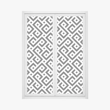 Window decal timeless black and white geometric pattern • Wallissimo®