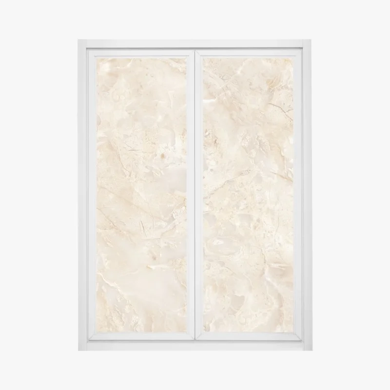 Window decal beige marble texture with natural veins